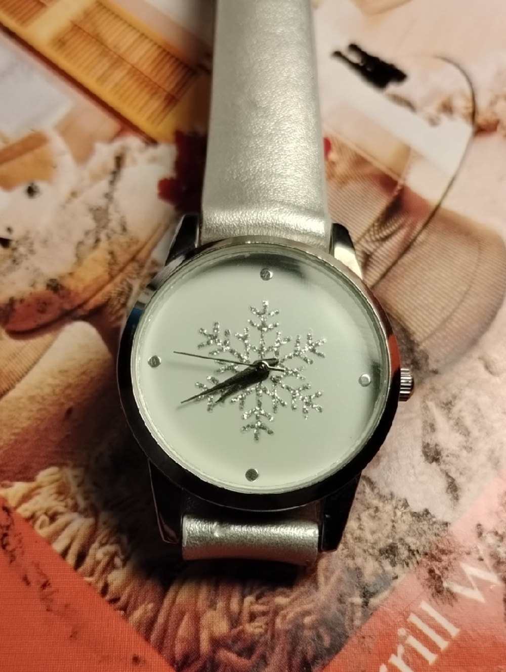 & Other Stories Silver Snowflake Dial Watch